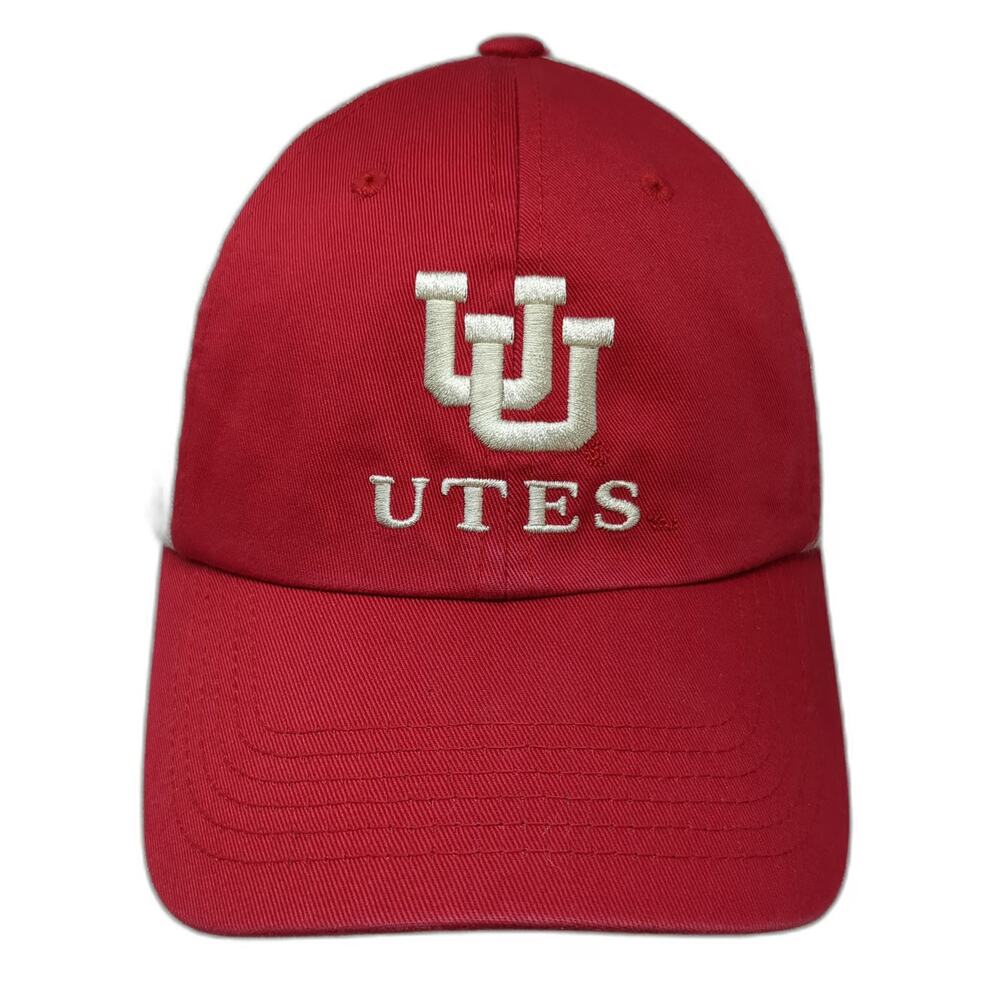 Utah Utes NCAA Captivating Trucker Hat Red Beige One Size Mesh Back Snapback